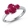 thumbnail image 1 of Gem Stone King 2.30 Ct Oval Red Ruby 925 Sterling Silver Ring, 1 of 6