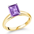 thumbnail image 1 of Gem Stone King 2.50 Ct Purple Amethyst 10K Yellow and White Gold Ring Ring, 1 of 4