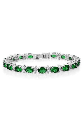 20.00 Ct Gorgeous Oval and Round 7 inches Sparkling Cubic Zirconia CZ Tennis Bracelet for Women