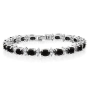 Gem Stone King 20.00 Ct Gorgeous Oval and Round 7 inches Sparkling Cubic Zirconia CZ Tennis Bracelet for Women