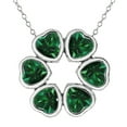 thumbnail image 1 of Gem Stone King 3.00 Ct Heart Shape Green Simulated Emerald 925 Silver Pendant With Chain, 1 of 3