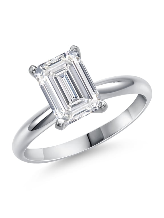 3.00 Ct IGI Certified Lab Grown Diamond Solitaire Engagement Ring for Women in 14K White Gold Ring | D-E Color | VS1-VS2 Clarity | Size 5