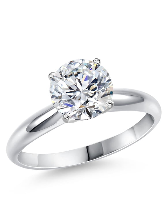 3.00 Cttw IGI Certified Lab Grown Diamond in 14K White Gold Solitaire Engagement Ring for Women | Round | D-E Color | VS1-VS2 Clarity | Size 7