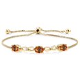 thumbnail image 1 of Gem Stone King 3.02 Ct Ecstasy Mystic Topaz E-F Lab Grown Diamond 18K Yellow Gold Plated Silver Bracelet for Women, 1 of 5
