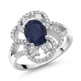thumbnail image 1 of Gem Stone King 3.02 Ct Oval Blue Sapphire 925 Sterling Silver Ring (Size 8), 1 of 3