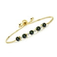 thumbnail image 1 of Gem Stone King 3.09 Ct Green Mystic Topaz White Topaz 18K Yellow Gold Plated Silver Tennis Bracelet for Women, 1 of 4