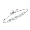 thumbnail image 1 of Gem Stone King 3.34 Ct Round White Topaz 925 Sterling Silver Tennis Bracelet for Women, 1 of 3