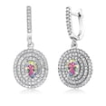 thumbnail image 1 of Gem Stone King 4.14 Ct Oval Mercury Mist Mystic Topaz 925 Sterling Silver Earrings, 1 of 4