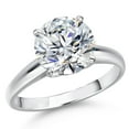 thumbnail image 1 of Gem Stone King 5.00 Ct IGI Certified Lab Grown Diamond Solitaire Engagement Ring for Women in 14K White Gold Ring | Round Cut | E-F Color | VS1-VS2 Clarity | Size 7, 1 of 6