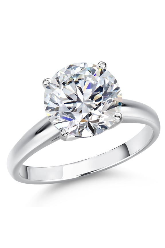 5.00 Ct IGI Certified Lab Grown Diamond Solitaire Engagement Ring for Women in 14K White Gold Ring | Round Cut | D-E Color | VS1-VS2 Clarity | Size 7