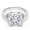 thumbnail image 1 of Gem Stone King 5.29 Cttw White Moissanite Engagement Ring for Women | 925 Sterling Silver | 10MM Center Cushion Cut | Available in Size 5, 6, 7, 8, 9 | Fine Jewelry Gifts for Her Mom Women Wife, 1 of 5