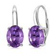 Gem Stone King 6.40 Ct Oval Purple Amethyst 925 Sterling Silver ...