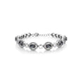 thumbnail image 1 of Gem Stone King 925 Sterling Silver Green Mystic Topaz Tennis Bracelet for Women (7.92 Cttw, Oval 7X5MM, 7 inch with 1 inch Extender), 1 of 4