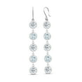 thumbnail image 1 of Gem Stone King 8.40 Ct Round White Topaz Sky Blue Aquamarine 925 Sterling Silver Earrings, 1 of 2