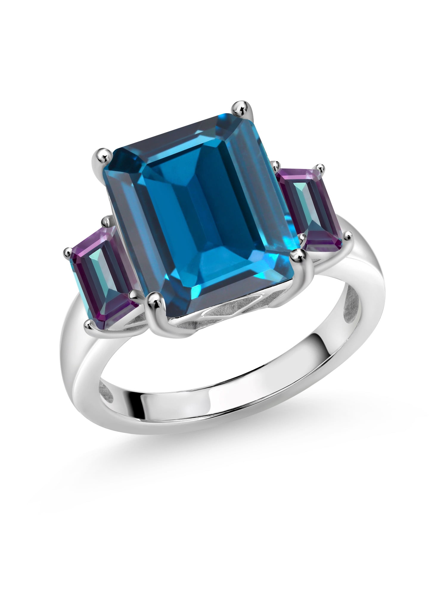 Blue topaz shop and alexandrite ring