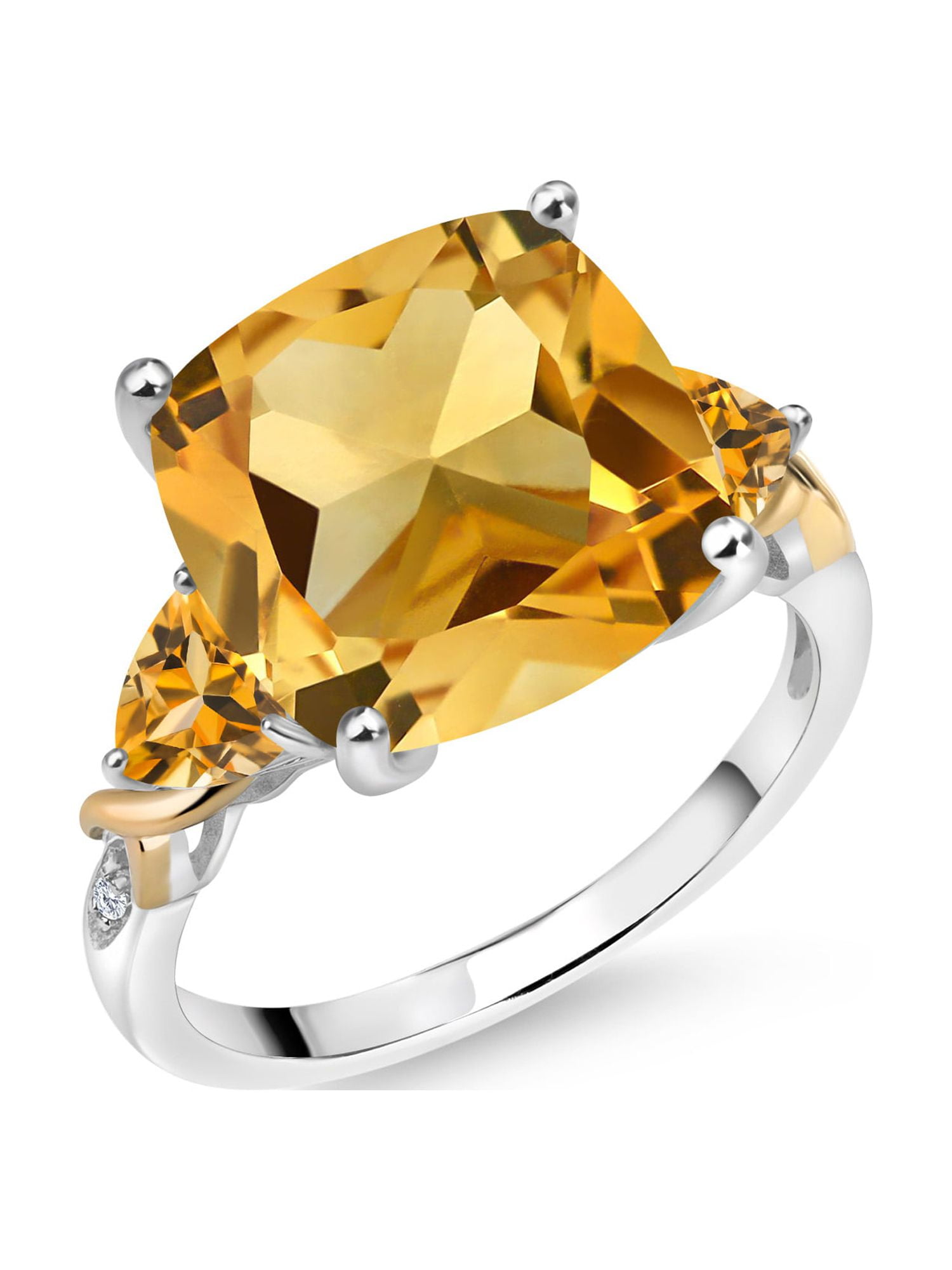 925 silver ring shop with yellow stone