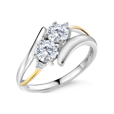 3-Stone Bridal Engagement Wedding Ring Set For Women