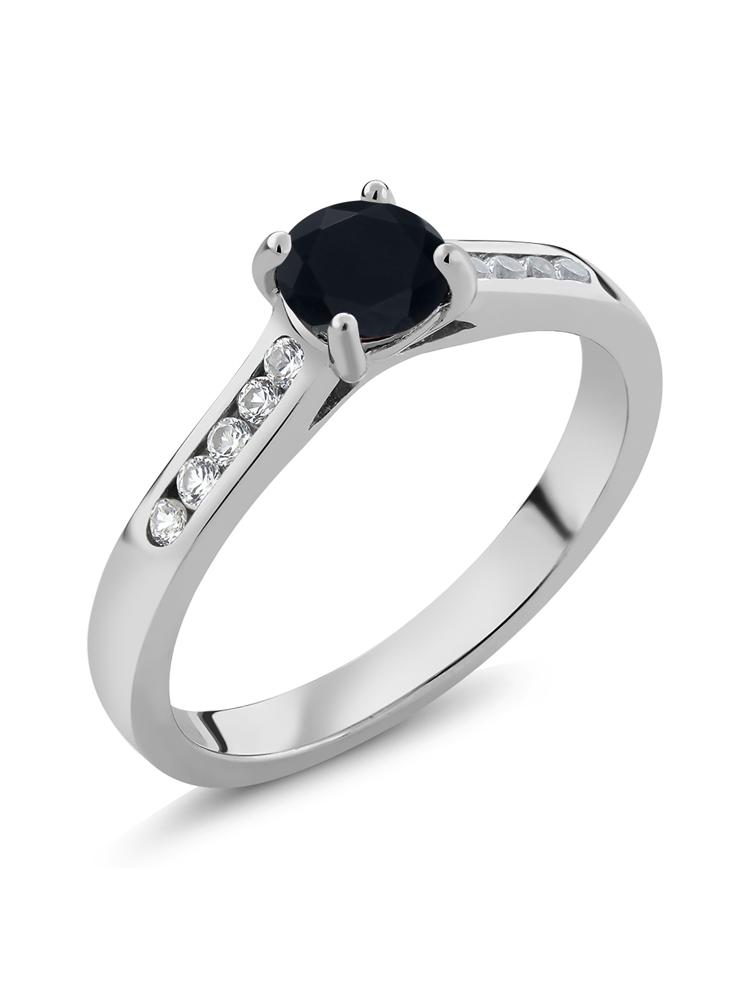 Plain Onyx Black Stone Men's 925 Sterling Silver Ring