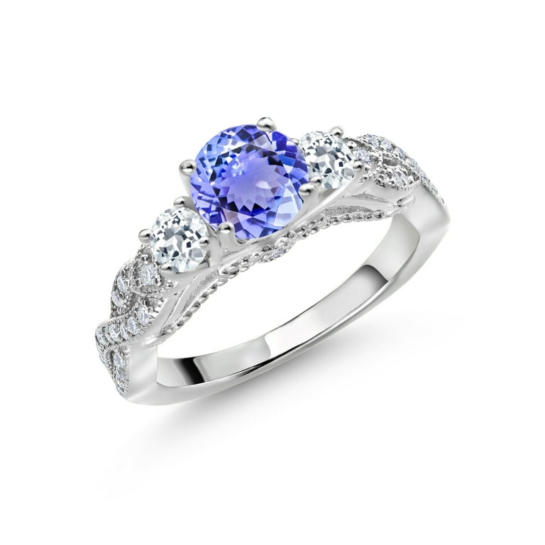 Tanzanite ring,Women silver ring,Jewelry for newest women, 925 Sterling Silver,weeding ring,Crystal ring,Ring for women,December birthstone jewelry