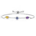 thumbnail image 1 of Gem Stone King 925 Sterling Silver Bracelet Citrine Persian Blue Moissanite (1.40 Cttw), 1 of 4