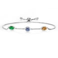thumbnail image 1 of Gem Stone King 925 Sterling Silver Bracelet Nano Emerald Persian Blue Moissanite (1.30 Cttw), 1 of 4