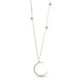 thumbnail image 1 of Sterling Silver Crescent Moon and Stars Pendant Necklace with 18" Silver Chain, 1 of 4