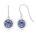 thumbnail image 1 of Gem Stone King 925 Sterling Silver Earrings Persian Blue Round Moissanite (1.60 Cttw), 1 of 3