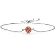 thumbnail image 1 of Gem Stone King 925 Sterling Silver Ecstasy Mystic Topaz Solitaire Bracelet for Women (1.00 Cttw, Round Cut 6MM), 1 of 3