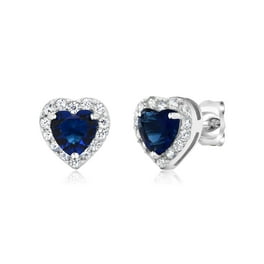 Heart Shape Post Stud Earrings Cubic Zirconia Sterling Silver 5mm Heart Shape Post Stud Earrings Cubic Zirconia Sterling Silver 5mm