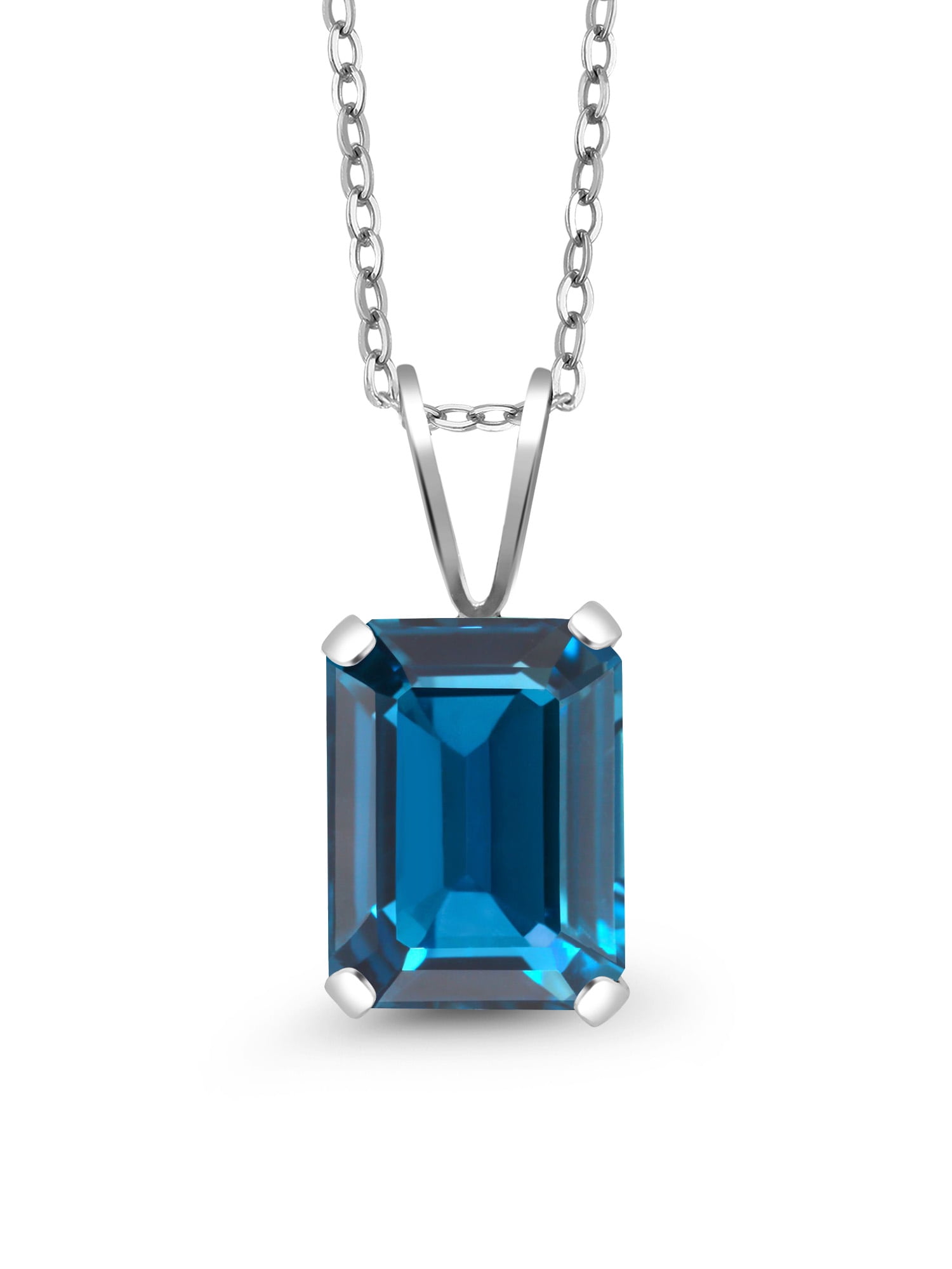 Birthstone & White Topaz Jewelry Set - 18K Rose Gold Plated Pendant & Earrings, 18 Inch Chain 1 thumbnail image
