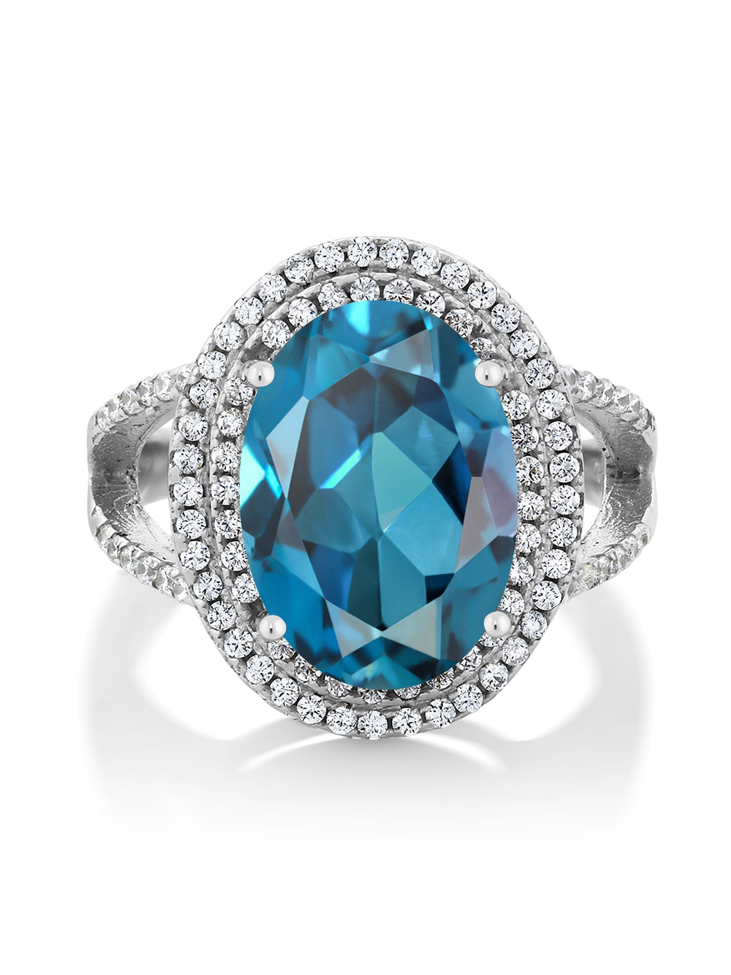 Gem Stone King Simulated Emerald Ring – 925 Sterling Silver, Emerald Cut, 2.30 Ct (Sizes 5–9)
