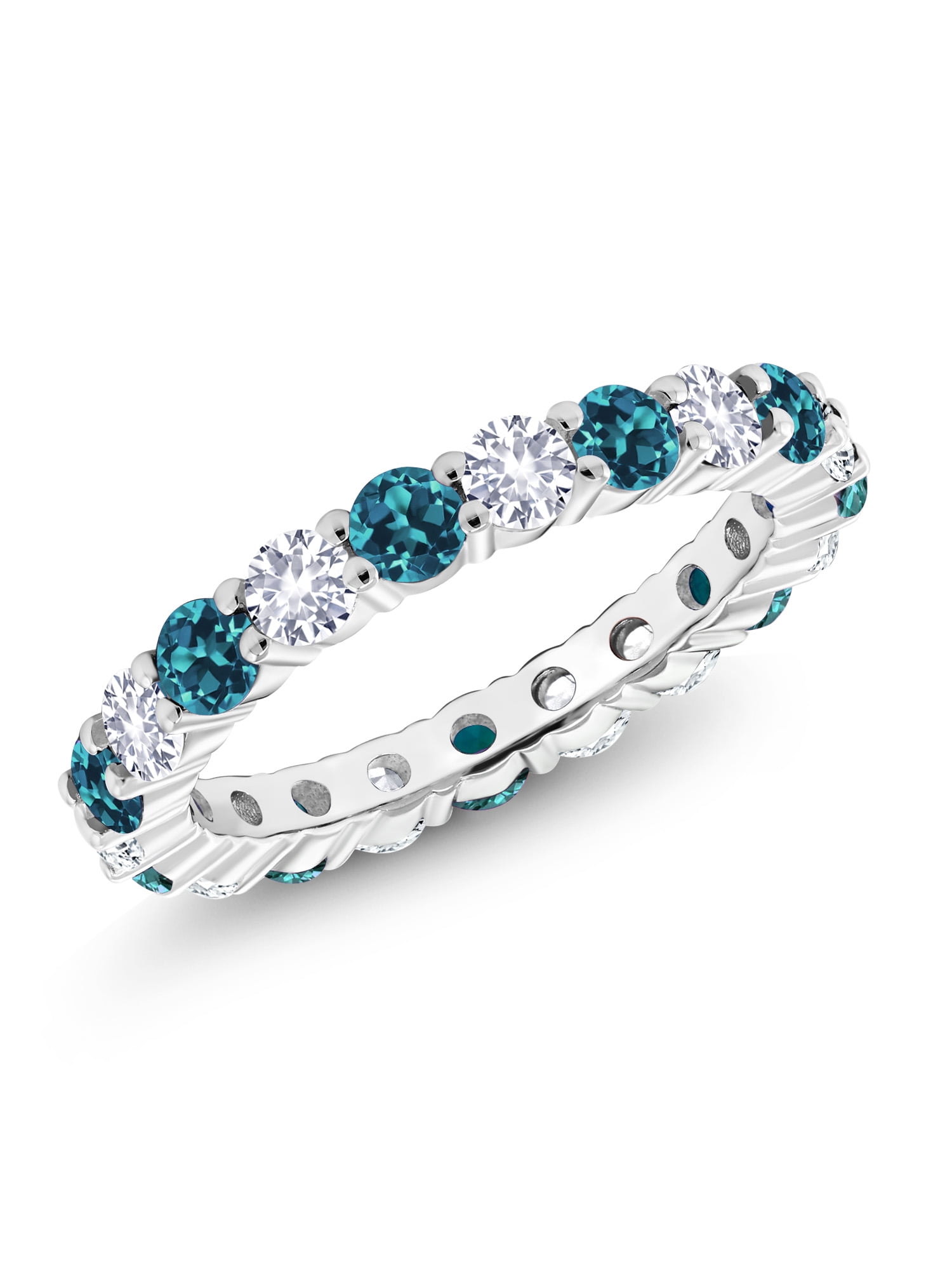 Eternity ring deals blue stone