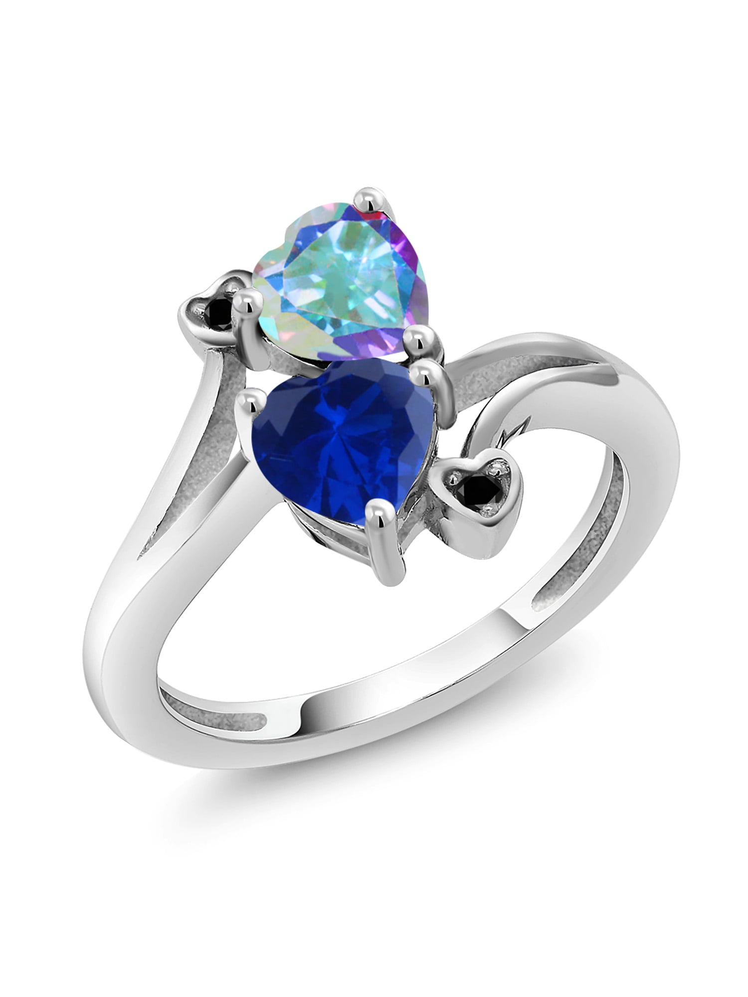 Aurora Borealis Swarovski Crystal Three Stone Statement Ring, Iridescent  Multi Stone Boho Chic Mother's Day Anniversary Gift, Glitter Fusion - Etsy