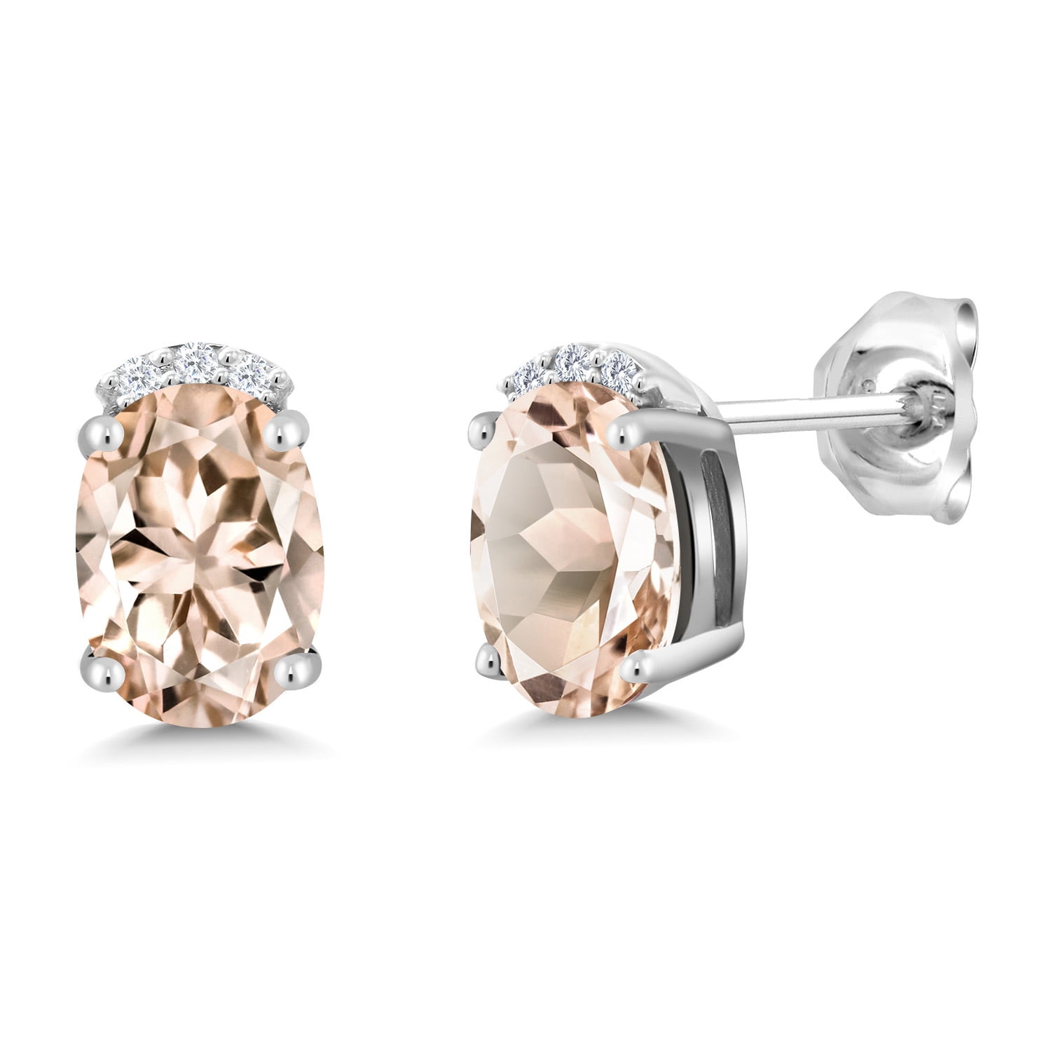 Gem Stone King 18K Yellow Gold Plated Silver Green Mystic  18K Rose Gold with 6.00Cttw 3 Stone Ecstasy Mystic Topaz Leverback Drop Earrings main image 2