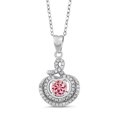 thumbnail image 1 of Gem Stone King 925 Sterling Silver Pendant Round Pink Moissanite and 1.12cttw, 1 of 2