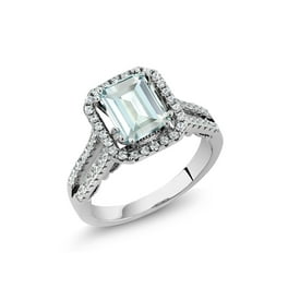 Everly Women s Aquamarine Sterling Silver Ring Walmart