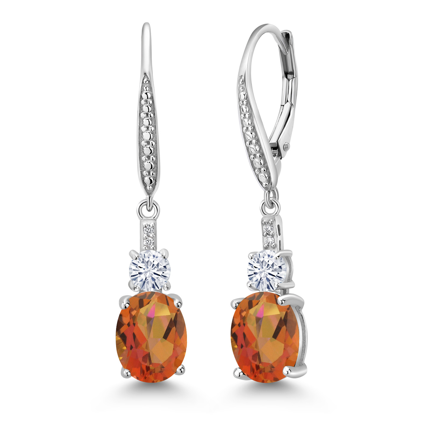 Gem Stone King 925 Sterling Silver Twilight Orange Mystic  display picture 1