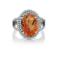 thumbnail image 1 of Gem Stone King 925 Sterling Silver Twilight Orange Mystic Quartz Engagement Ring for Women (6.64 Cttw, Available in Size 5, 6, 7, 8, 9), 1 of 4