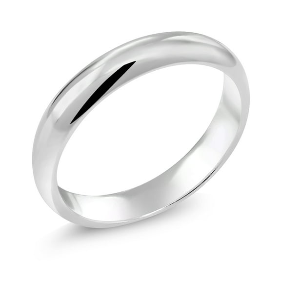 Gem Stone King 925 Sterling Silver Wedding Band Ring 3.5mm Wide (Size 10)