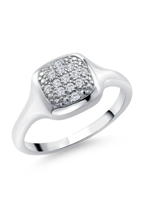 925 Sterling Silver White Lab Grown Diamond Engagement Ring for Women Available in Size 6,7,8,9,10