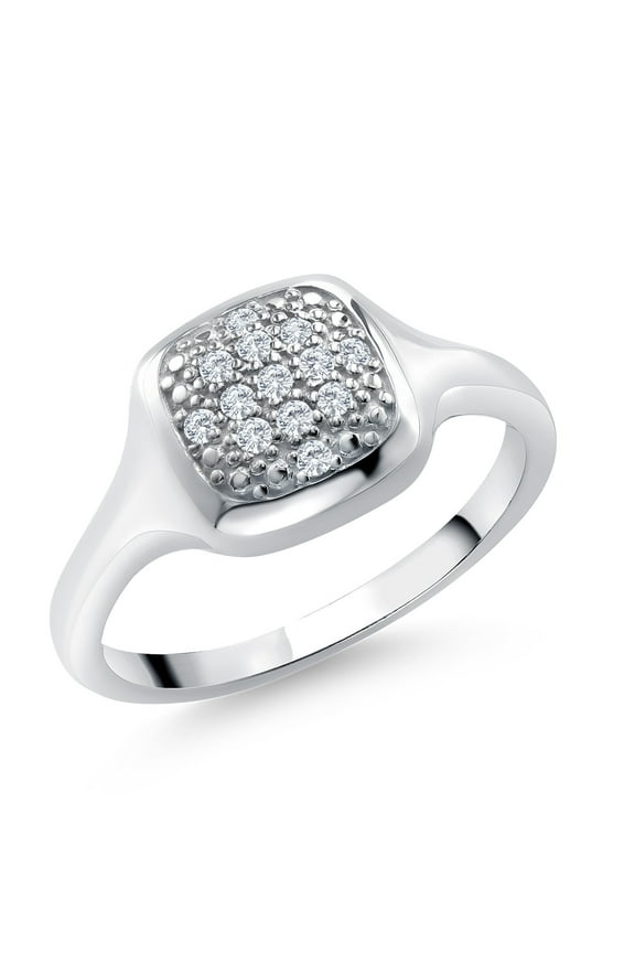 925 Sterling Silver White Lab Grown Diamond Engagement Ring for Women Available in Size 6,7,8,9,10