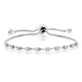 thumbnail image 1 of Gem Stone King 925 Sterling Silver White Lab Grown Diamond Tennis Bracelet for Women | 0.65 Cttw | Round 2.5MM | F-G Color | VS1 Clarity | Fully Adjustable up to 9 inch, 1 of 3