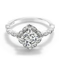 thumbnail image 1 of Gem Stone King 925 Sterling Silver White Moissanite Solitaire Ring for Women (2.04 Cttw, Cushion Cut 7MM, Available in Size 5, 6, 7, 8, 9), 1 of 5
