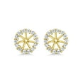 thumbnail image 1 of Gem Stone King 18K Yellow Gold Plated Silver Earring Jackets for 5mm Round Studs, 1 of 5
