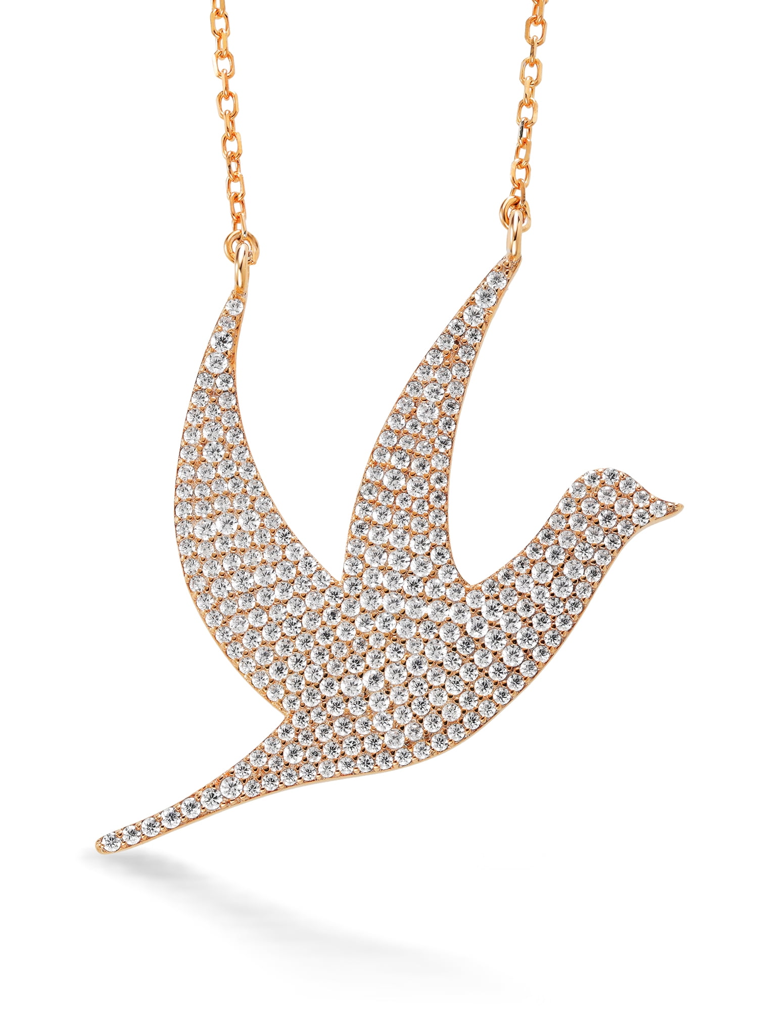 Music Note Pendant Necklace - 18K Yellow Gold Plated Silver With 0.45 Ct Oval Green Emerald & 18 Inch Chain