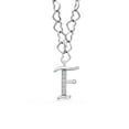 thumbnail image 1 of Gem Stone King Made in Italy 925 Sterling Silver Heart Chain Pendant Necklace for Women with Dangling Initial F Letter Charm with Moissanite, 1 of 4