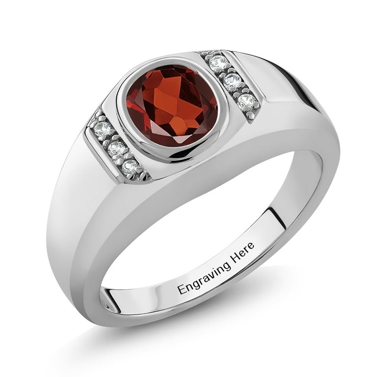 Gem Stone King Men s 925 Sterling Silver Customized and