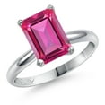 thumbnail image 1 of Gem Stone King PLAT-900 Platinum Pure Pink Mystic Topaz Engagement Ring for Women | 4.00 Cttw | Octagon 10X8MM | Gemstone November Birthstone | Size 6, 1 of 6