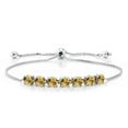 thumbnail image 1 of Gem Stone King Round Yellow Citrine 2.24 Ct in 925 Sterling Silver Tennis Bracelet for Women, 1 of 3