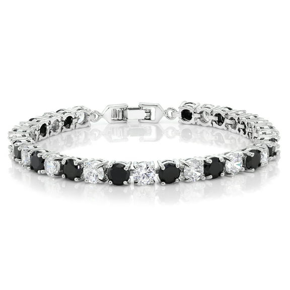 Gem Stone King Classic Tennis Bracelet for Women | Sparkling Multi-Color Round Cubic Zirconia CZ | 7.50 Cttw | 7 inch | Fine Jewelry Gifts for Mother's Day Birthday Anniversary Her Mom Women Wife
